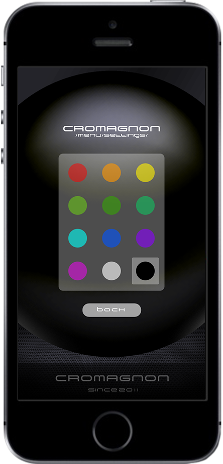 球体のカラー設定